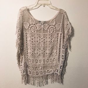 Boho Crochet Top - Beige
